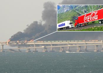 Подарок путину на день рождения: после взрыва на Крымском мосту обрушилось дорожное полотно и начался пожар на железной дороге