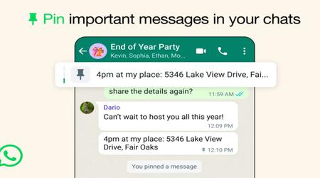 WhatsApp is releasing an update: You can now pin up to three important messages in chats