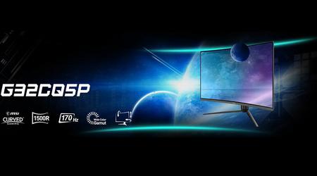 MSI unveiled the G32CQ5P curved VA gaming monitor with 170Hz frame rate