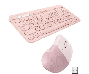 Logitech K380 Kabellose Tastatur- und Lift Vertical ergonomische Maus Kombination