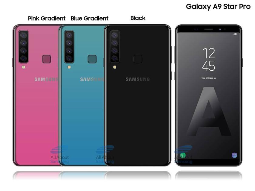 Появились подробности о Samsung Galaxy A9 Star Pro: четыре камеры и 6,28-дюймовый экран