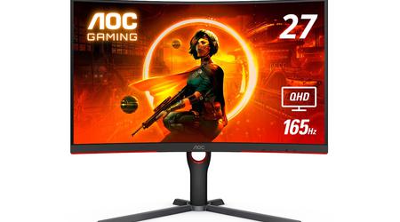 Amazon's offer of the day: the AOC CQ27G3S 27-inch 165Hz curved gaming monitor at $40 off