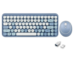 Combinación de mini teclado y ratón inalámbricos Perixx PERIDUO-713