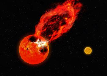 Учёные обнаружили самую мощную в истории наблюдений вспышку на звезде