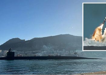 Атомная субмарина USS Rhode Island вошла в Средиземное море – она может нести 24 межконтинентальные ядерные ракеты Trident II дальностью 18 000 км