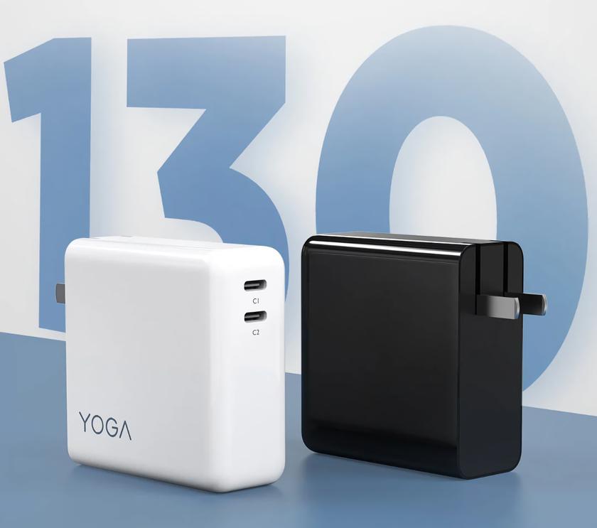 Lenovo представила YOGA CC130: GaN-зарядка с двумя портами USB-C и мощностью в 130 Вт