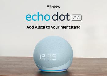 Amazon продаёт смарт-колонку Echo Dot 5-го поколения с датчиком движения, встроенными часами и поддержкой Alexa за $39 (скидка $20)