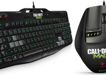 Клавиатура Logitech Gaming Keyboard G105 и мышь Laser Mouse G9X по мотивам игры Call of Duty