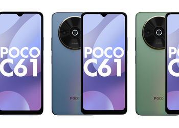 LCD-дисплей на 90 Гц, чип MediaTek Helio G36 и двойная камера: в интернете появились изображения и подробности о смартфоне POCO C61