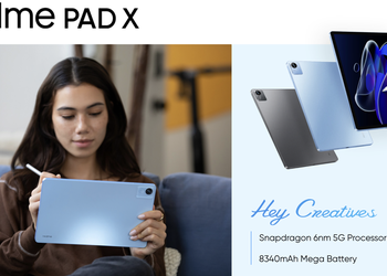 realme Pad X вышел за пределами Китая: планшет с 2K-дисплеем на 11 дюймов, 5G и чипом Snapdragon 695 по цене от $251
