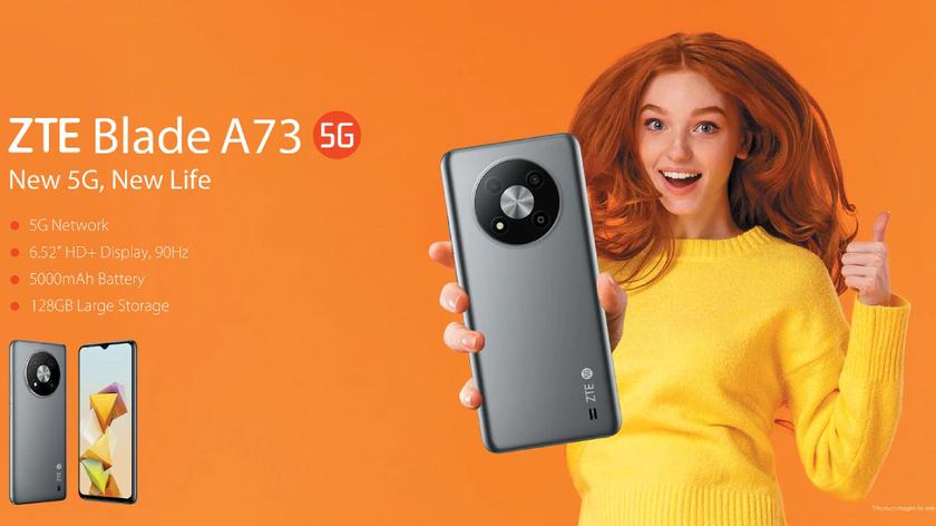 ZTE Blade A73 5G – бюджетный смартфон с 90-Гц дисплеем, 50-МП камерой и аккумулятором ёмкостью 5000 мА*ч за $165