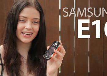 Камера Samsung HMX-E10 с поворотным объективом на видео