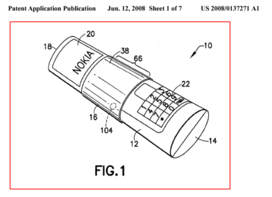 Нокия патентует мысль трубчатого мобильного телефона