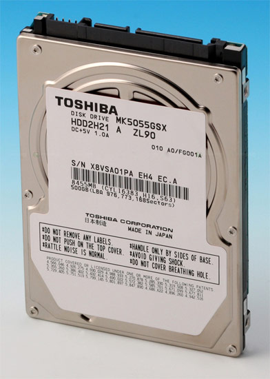 Toshiba выпускает тихие жёсткие диски для ноутбуков
