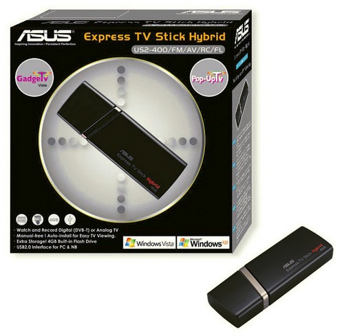 ASUS Экспресс Тв Stick Гибрид: USB-тюнер для компьютеров со интегрированной флеш-памятью