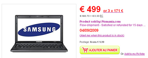 «Самсунг» N510 стоит 500 euro?
