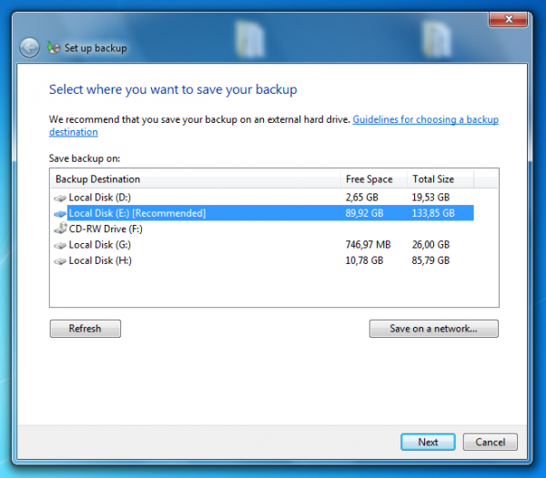 Знакомство с Windows 7. День 8: Windows Backup