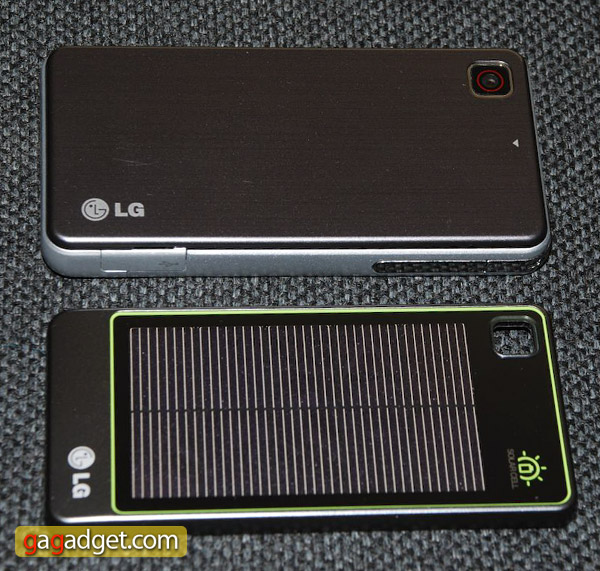 Видеообзор мобильного телефона с солнечной зарядкой LG GD510 Sun Edition-7