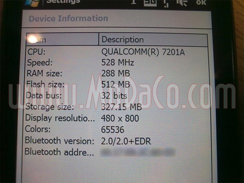 Первые снимки и характеристики HTC Touch HD-3