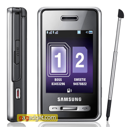Samsung D980 – дуальный телефон с сенсорным экраном