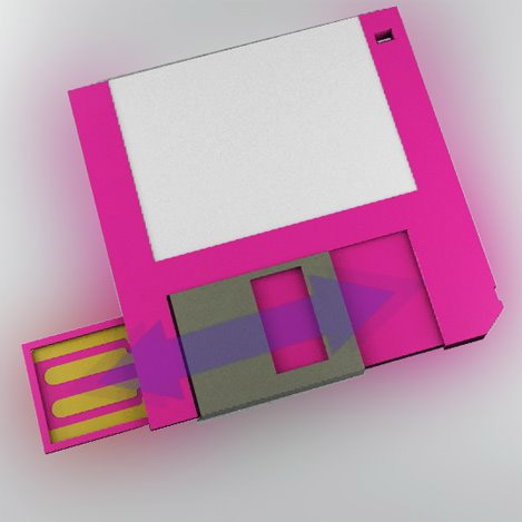 Floppy USB: концепт флеш-накопителя в качестве дискеты