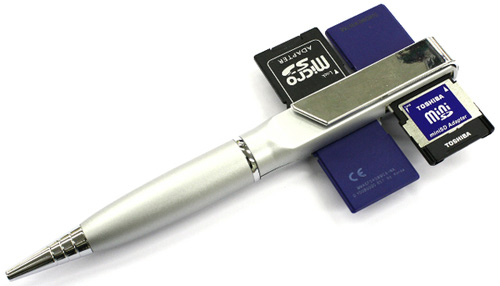 Thanko SD4 Pen: ручка-кардридер для 4 карт SD