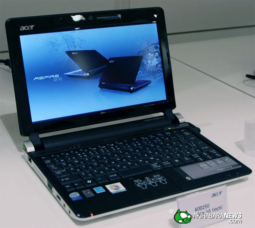 Дюйм толщины: Acer Aspire One D250 засветился в Японии