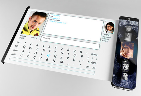 Mobile Script: футуристичный концепт телефона с гибким экраном-3