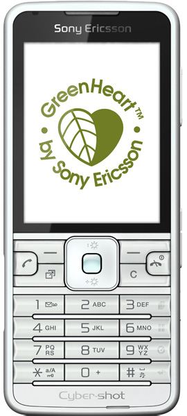 2 странных мобильного телефона Сони Эриксон серии GreenHeart-3