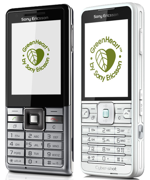 2 странных мобильного телефона Сони Эриксон серии GreenHeart
