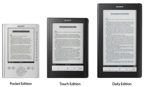 Sony Reader Daily Edition: электронная книга с диагональю 7 дюймов
