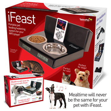 TechnoPetz iFeast: набор для кормления домашних животных как аксессуар плеера