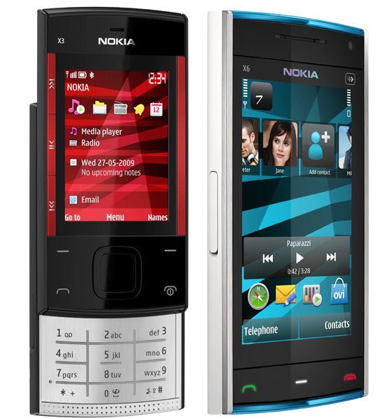 Nokia X3 и X6: две музыкальные новинки
