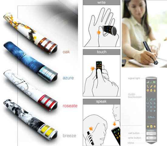 Mimeo: концепт телефона-ручки с комфортным комплектом текстов-2