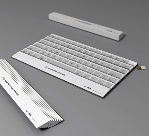 Keystick: концепт раскладной клавиатуры, защищающей от инфекции