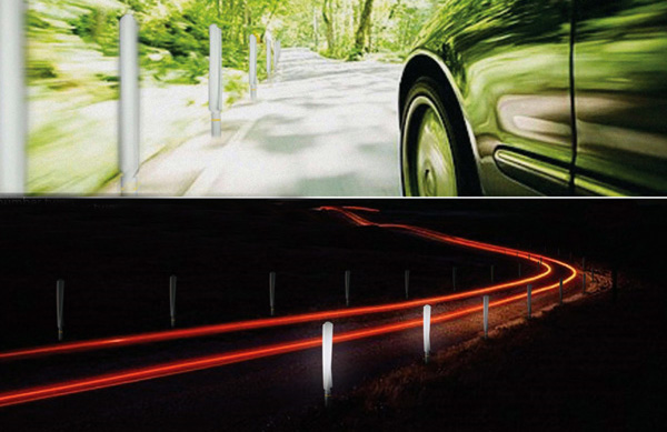 Концепт высокотехнологичной дорожной подсветки