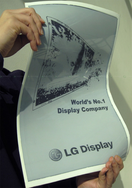 LG Philips создала 19-дюймовый гибкий экран по технологии электронных чернил-2
