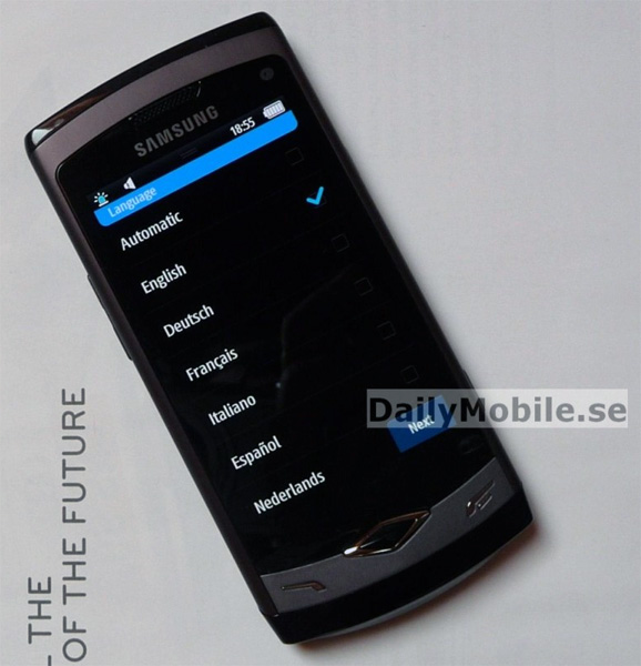 Первая информация о флагманском телефоне Samsung S8500 Wave-5