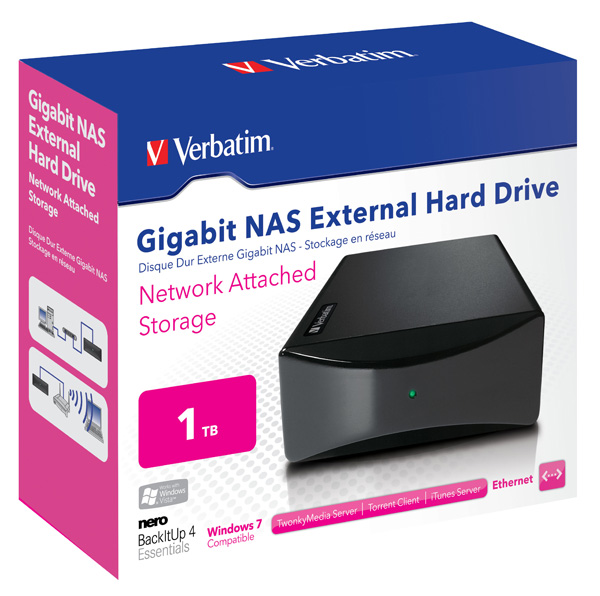 Verbatim Gigabit NAS: сетевой внешний диск с поддержкой BitTorrent (видео)