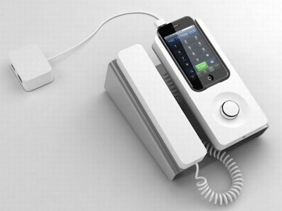 Докинговая станция для iPhone превращает его в стационарный телефон-2