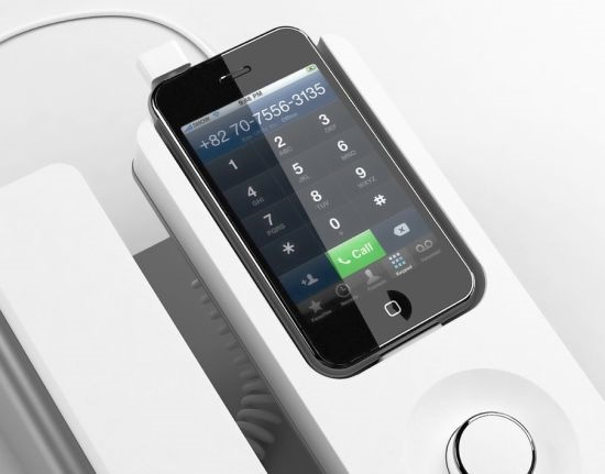 Докинговая станция для iPhone превращает его в стационарный телефон-3