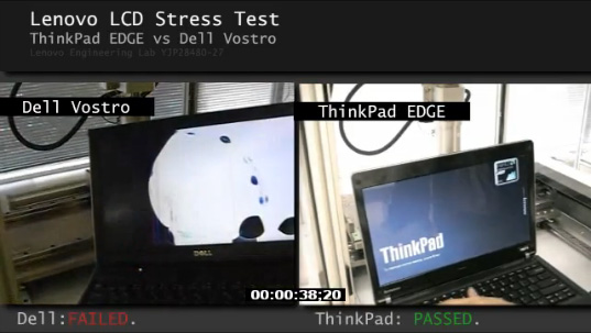 Стресс-тест ноутбука DELL, сделанный Lenovo (видео)