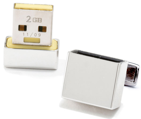 Технологичные запонки с 2-гигабайтными USB-накопителями-2