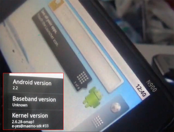 Nokia N900 с установленной Android 2.2 Froyo (видео)