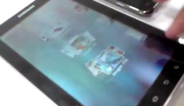 Планшет Samsung Galaxy Tab P1000 на шпионском видео