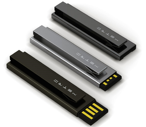 Metro: концепт двустороннего USB-накопителя в виде заколки для галстука-2