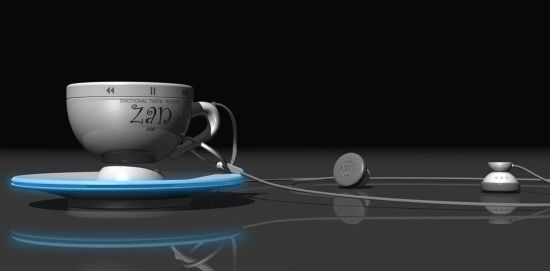 Zan: концепт плеера в чашке для кофе-2