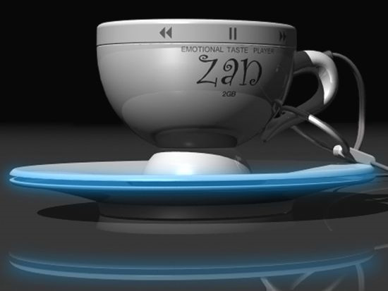 Zan: концепт плеера в чашке для кофе-3