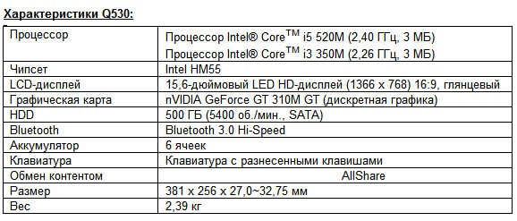 Объявлены украинские цены на ноутбуки Samsung Q330 и Q530-3