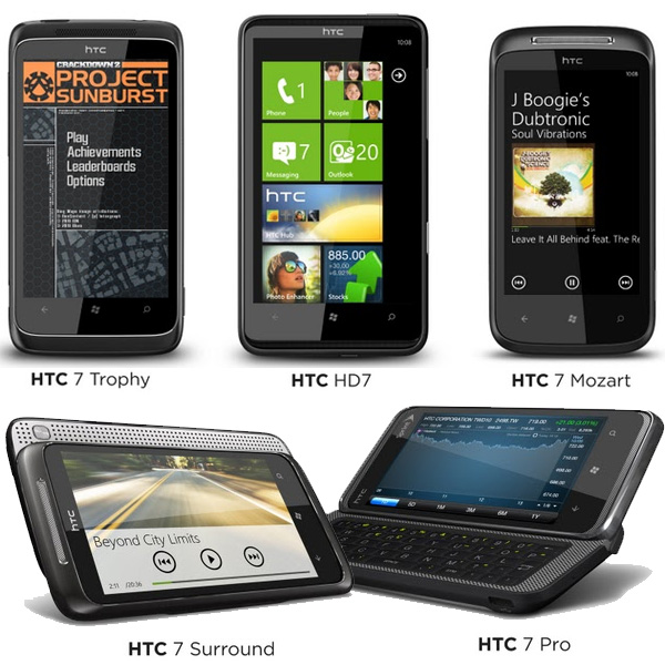 Свои пять копеек: 5 моделей HTC на Windows Phone 7